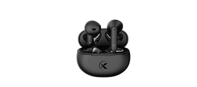 XCEED STARK True Wireless Earbuds – Bluetooth 5.4 | Deep Bass | 4.5H Playtime | Sleek Black