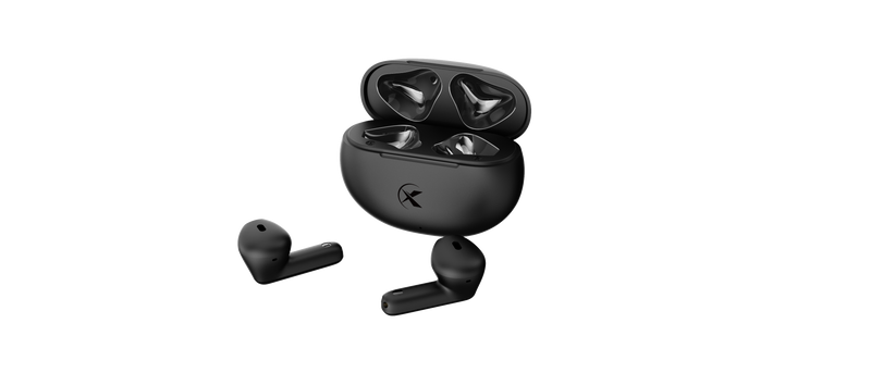 XCEED STARK True Wireless Earbuds – Bluetooth 5.4 | Deep Bass | 4.5H Playtime | Sleek Black