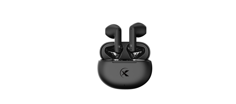 XCEED STARK True Wireless Earbuds – Bluetooth 5.4 | Deep Bass | 4.5H Playtime | Sleek Black