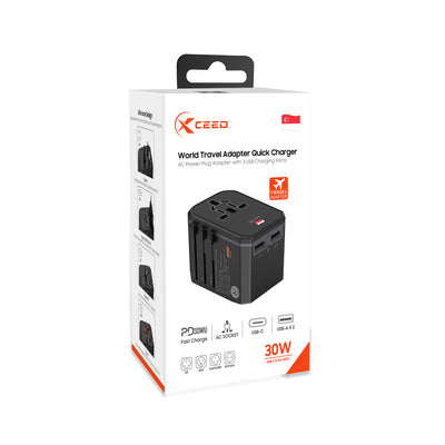 XCEED World Travel Adapter Quick Charger XC26 - 30W